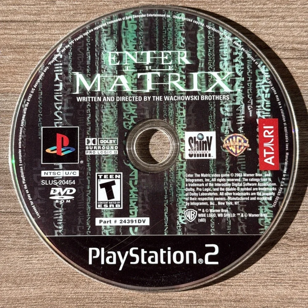 Enter the Matrix (PS2, 2003) DISC ONLY Tested